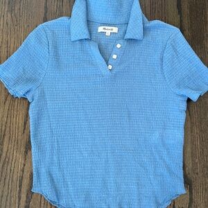 Madewell light blue top, XS